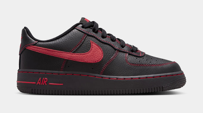 Air Force 1 LV8 Grade School Lifestyle Shoes (Black/University Red/Black/Black)