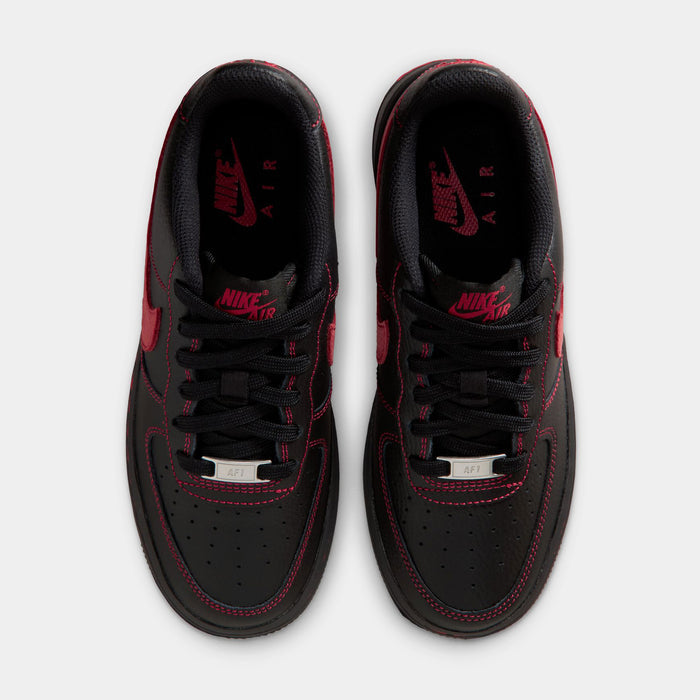 Air Force 1 LV8 Grade School Lifestyle Shoes (Black/University Red/Black/Black)