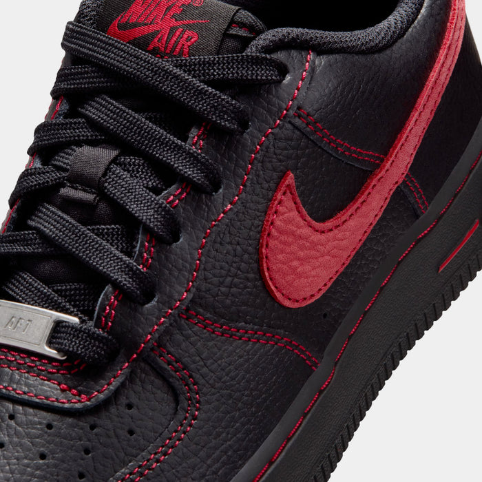 Air Force 1 LV8 Grade School Lifestyle Shoes (Black/University Red/Black/Black)