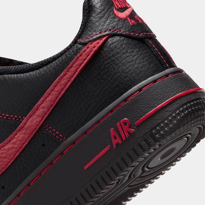 Air Force 1 LV8 Grade School Lifestyle Shoes (Black/University Red/Black/Black)