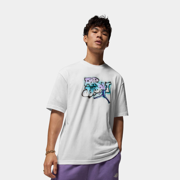 Air Jordan Grape 85 Mens Short Sleeve Shirt (White)