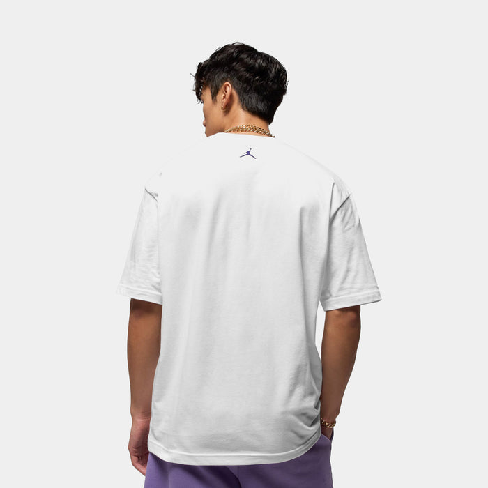Air Jordan Grape 85 Mens Short Sleeve Shirt (White)