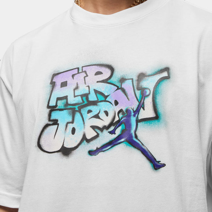 Air Jordan Grape 85 Mens Short Sleeve Shirt (White)