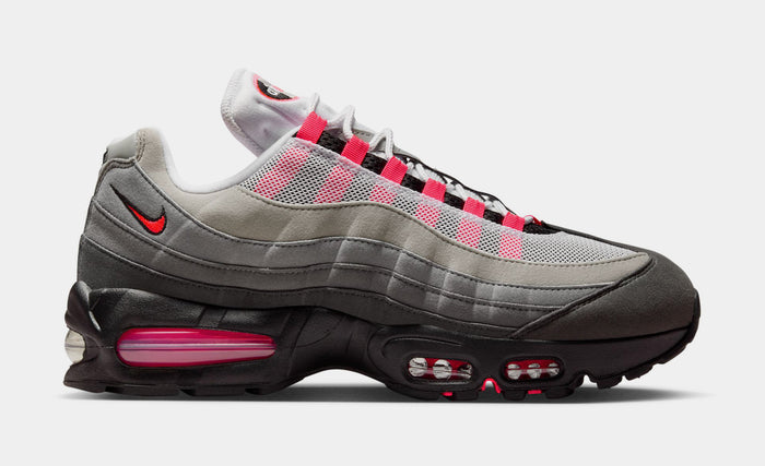 Air Max 95 Big Bubble Mens Lifestyle Shoes (Black/Solar Red/Medium Ash/Dark Pewter)
