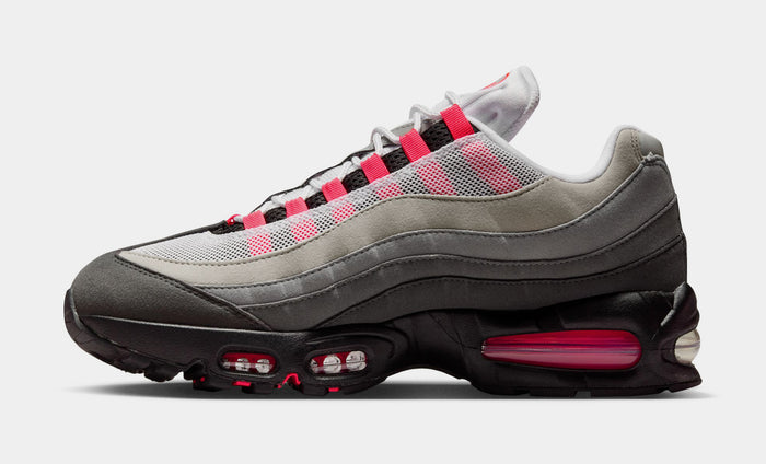 Air Max 95 Big Bubble Mens Lifestyle Shoes (Black/Solar Red/Medium Ash/Dark Pewter)