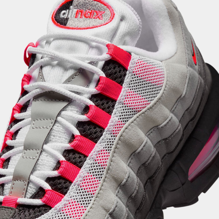 Air Max 95 Big Bubble Mens Lifestyle Shoes (Black/Solar Red/Medium Ash/Dark Pewter)