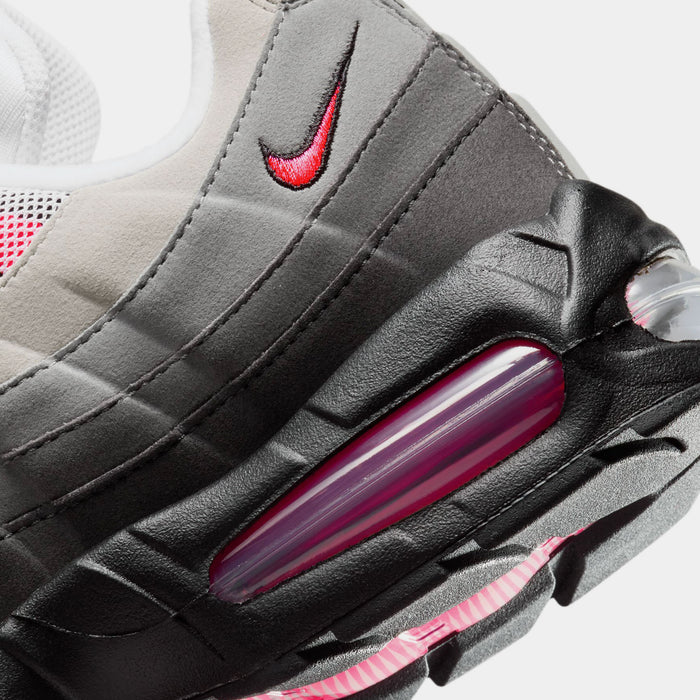 Air Max 95 Big Bubble Mens Lifestyle Shoes (Black/Solar Red/Medium Ash/Dark Pewter)