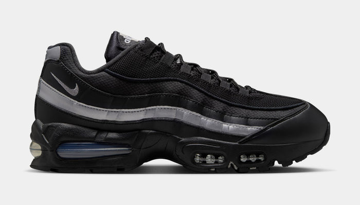 Air Max 95 Big Bubble Mens Running Shoes (Black/Black/White/Metallic Silver)