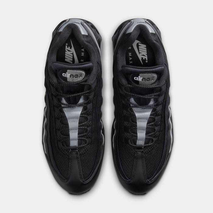 Air Max 95 Big Bubble Mens Running Shoes (Black/Black/White/Metallic Silver)