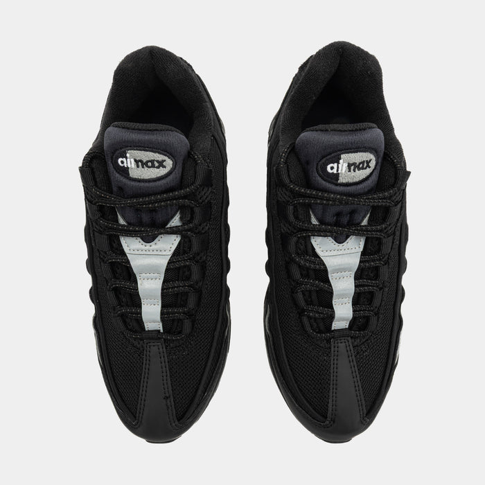 Air Max 95 Grade School Running Shoes (Black/Metallic Silver/Black/White)