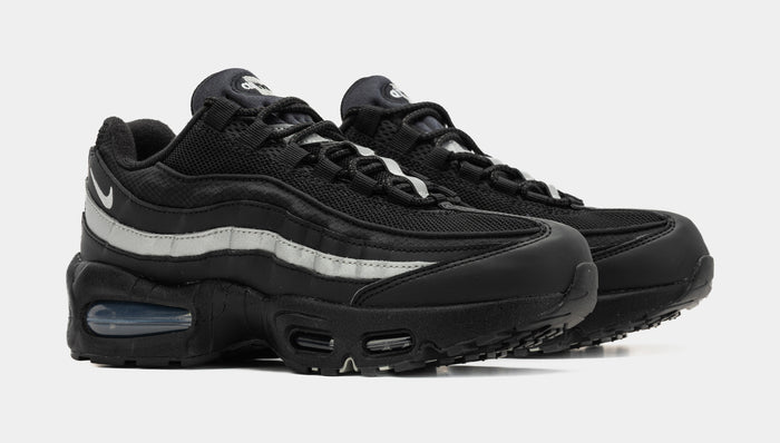 Air Max 95 Grade School Running Shoes (Black/Metallic Silver/Black/White)