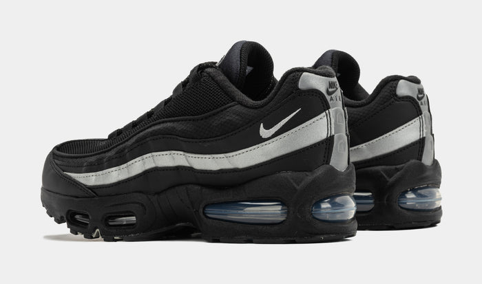 Air Max 95 Grade School Running Shoes (Black/Metallic Silver/Black/White)