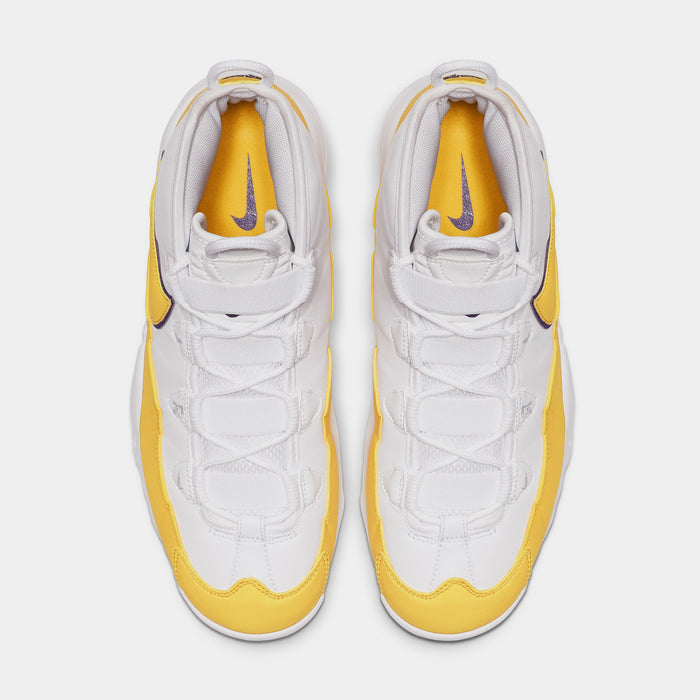 Air Max Uptempo '95 Mens Basketball Shoes (White/Amarillo/Court Purple) Final Sale
