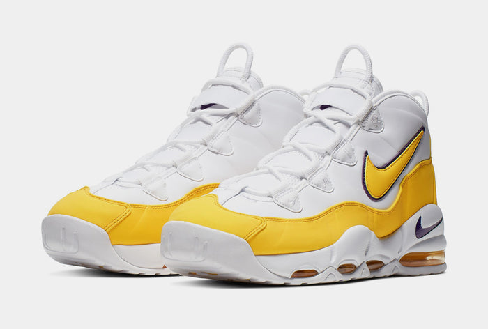 Air Max Uptempo '95 Mens Basketball Shoes (White/Amarillo/Court Purple) Final Sale