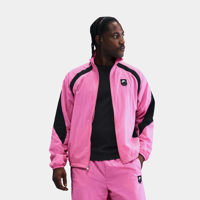 Air Woven Track Mens Jacket (Black/Pink/Black)
