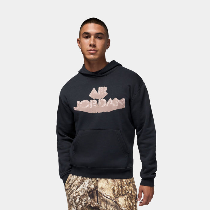 AJ4 Cave Fleece Pullover Mens Hoodie (Black)