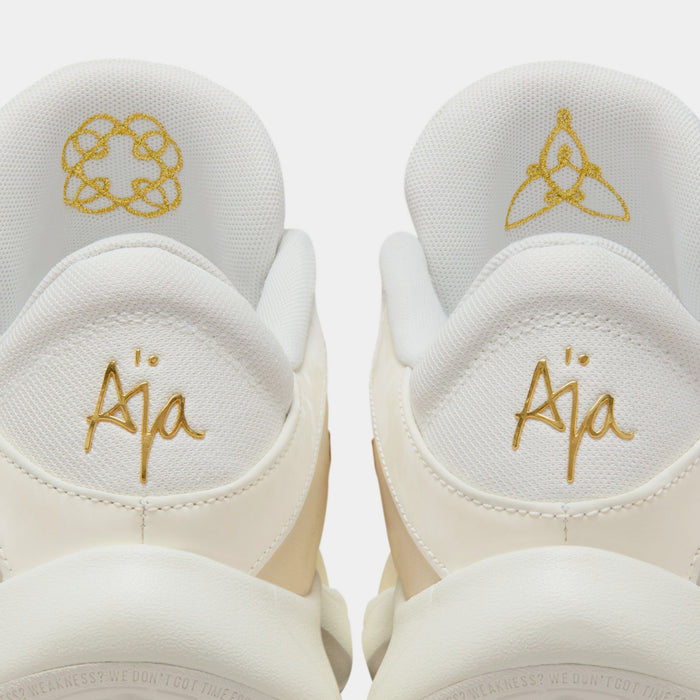 A'ja Wilson A'One Champagne Champion Womens Basketball Shoes (Sail/Metallic Gold/Sail)