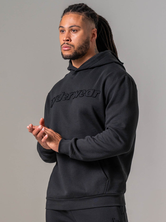 Applique Hoodie - Black Clothing Ryderwear