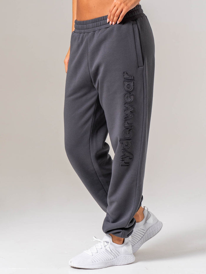 Applique Trackpant - Charcoal Clothing Ryderwear