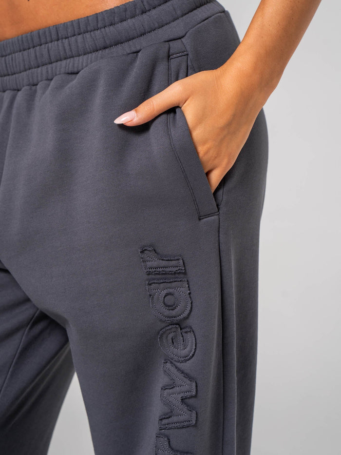 Applique Trackpant - Charcoal Clothing Ryderwear