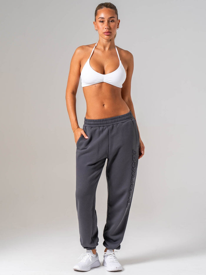 Applique Trackpant - Charcoal Clothing Ryderwear