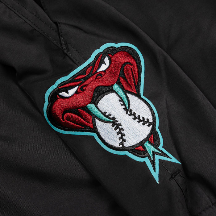 Arizona Diamondbacks Team Badge Woven Mens Shorts (Black/Red)