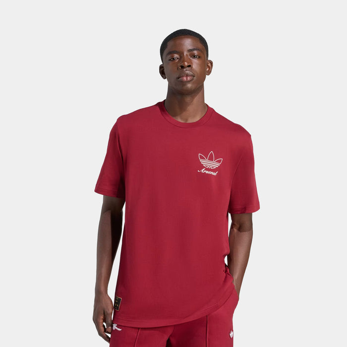 Arsenal Terrace Icon Graphic Mens Short Sleeve Shirt (Team Coll Burgundy 2)