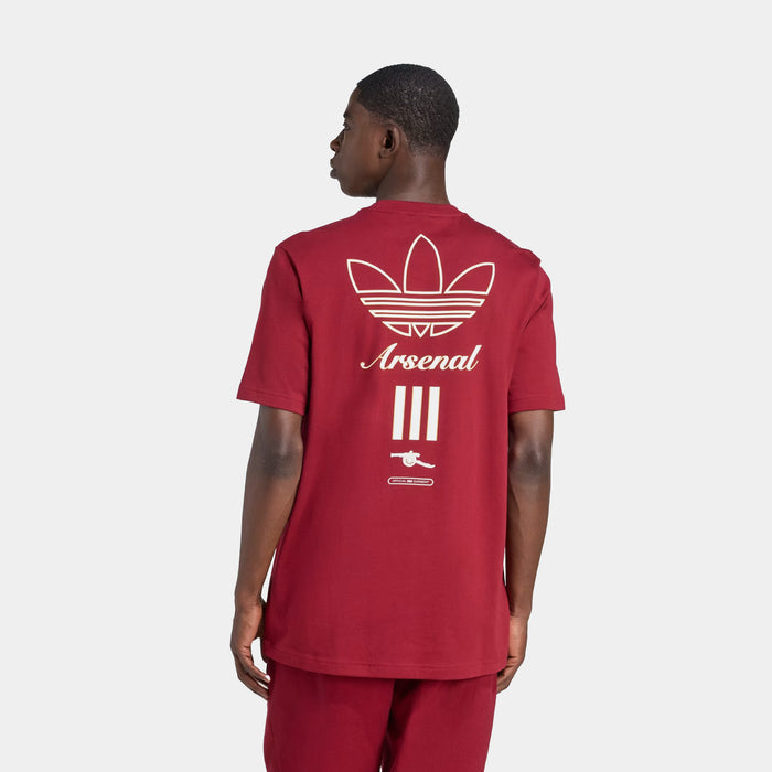 Arsenal Terrace Icon Graphic Mens Short Sleeve Shirt (Team Coll Burgundy 2)