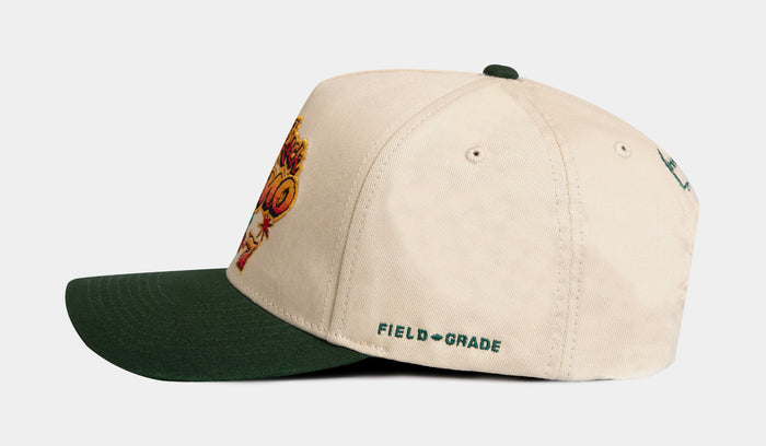 Bad Luck Casino Snapback Mens Hat (Beige/Green)