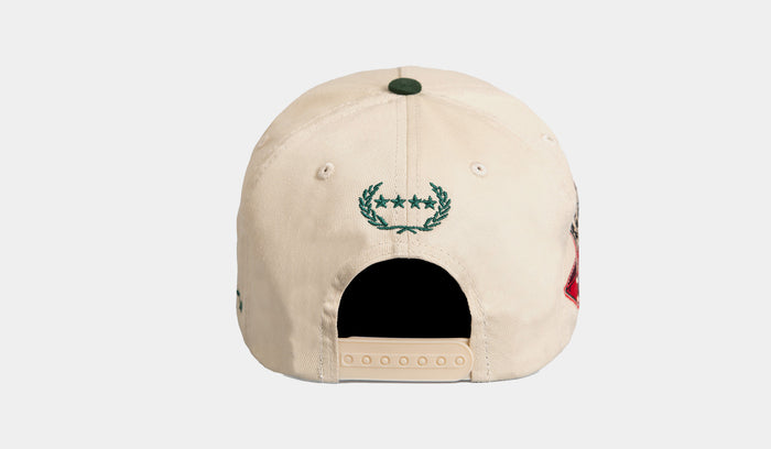 Bad Luck Casino Snapback Mens Hat (Beige/Green)
