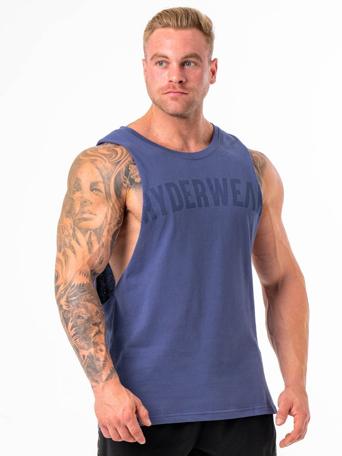Baller Tank - Navy Clothing Ryderwear
