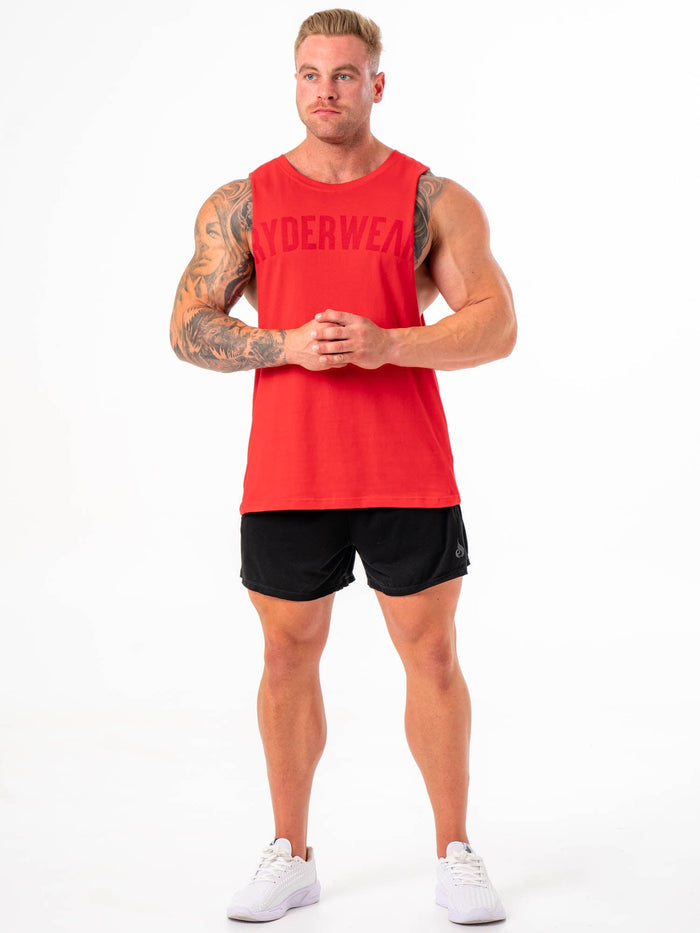Baller Tank - Red Clothing Ryderwear