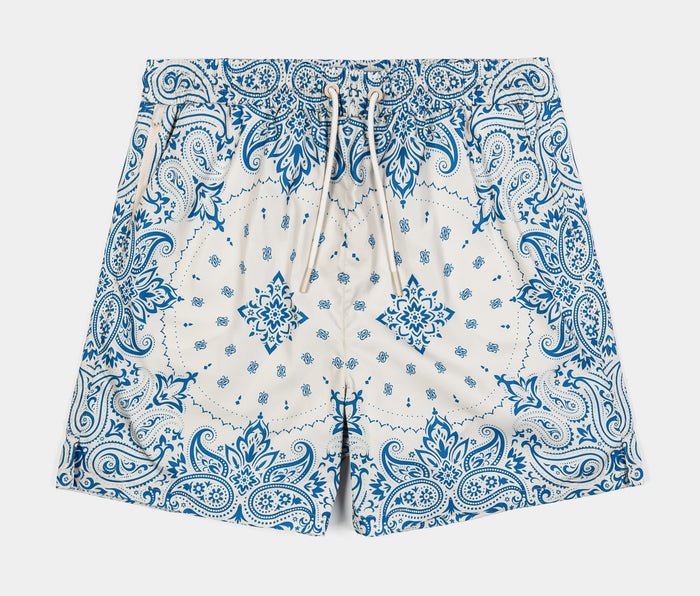 Bandana Hybrid Mens Shorts (Blue/Beige)