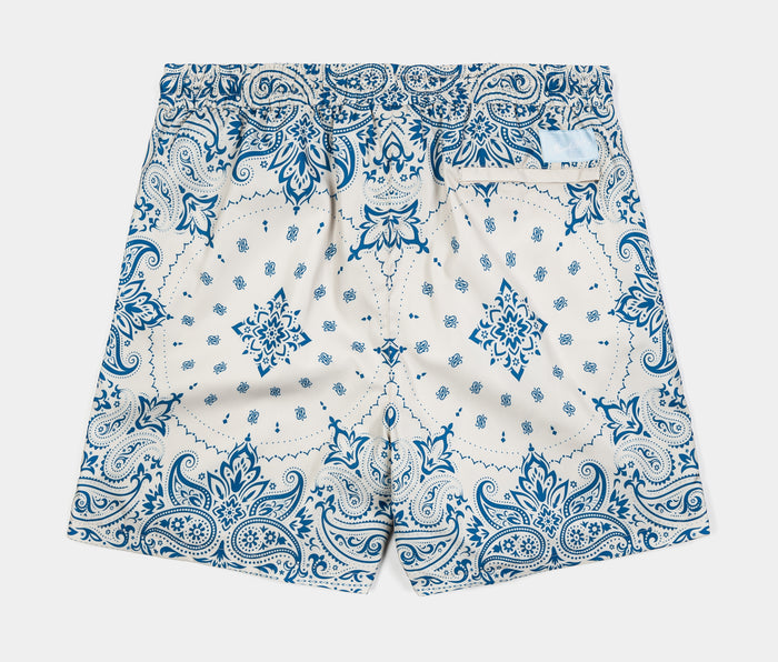 Bandana Hybrid Mens Shorts (Blue/Beige)