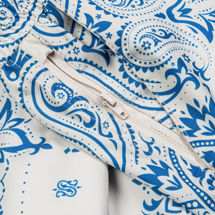 Bandana Hybrid Mens Shorts (Blue/Beige)