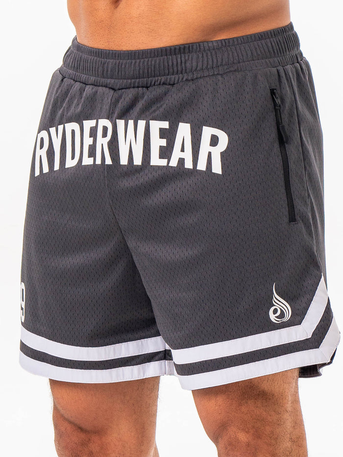 Basketball Short - Charcoal Clothing Ryderwear
