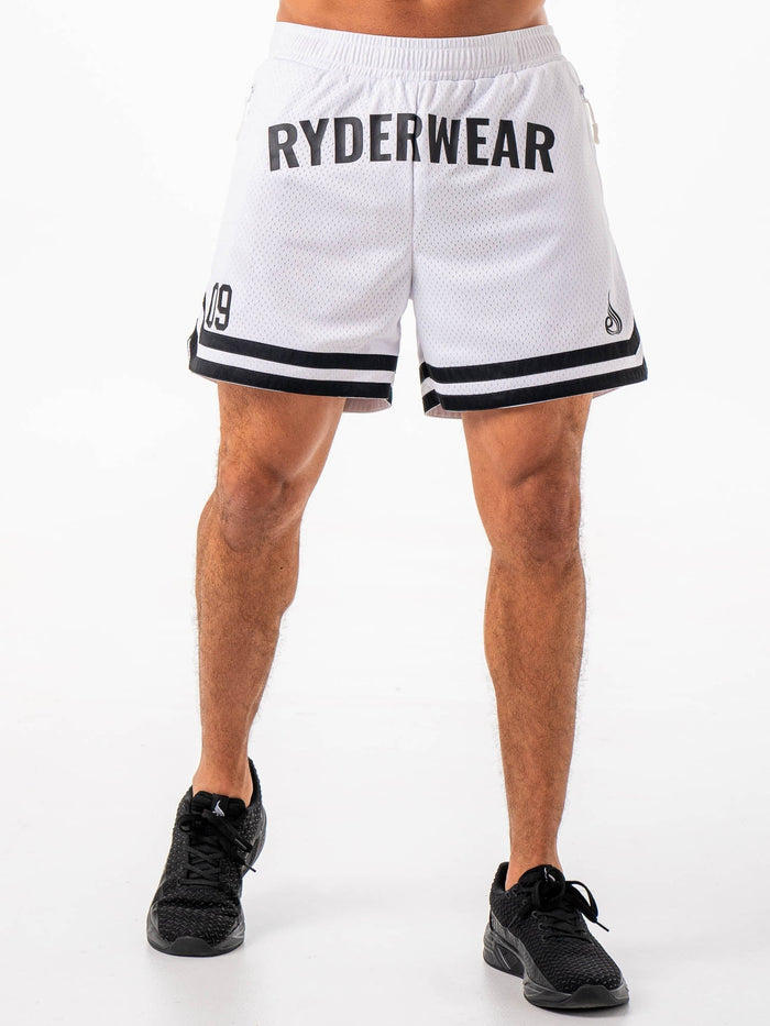 Basketball Short - White Clothing Ryderwear