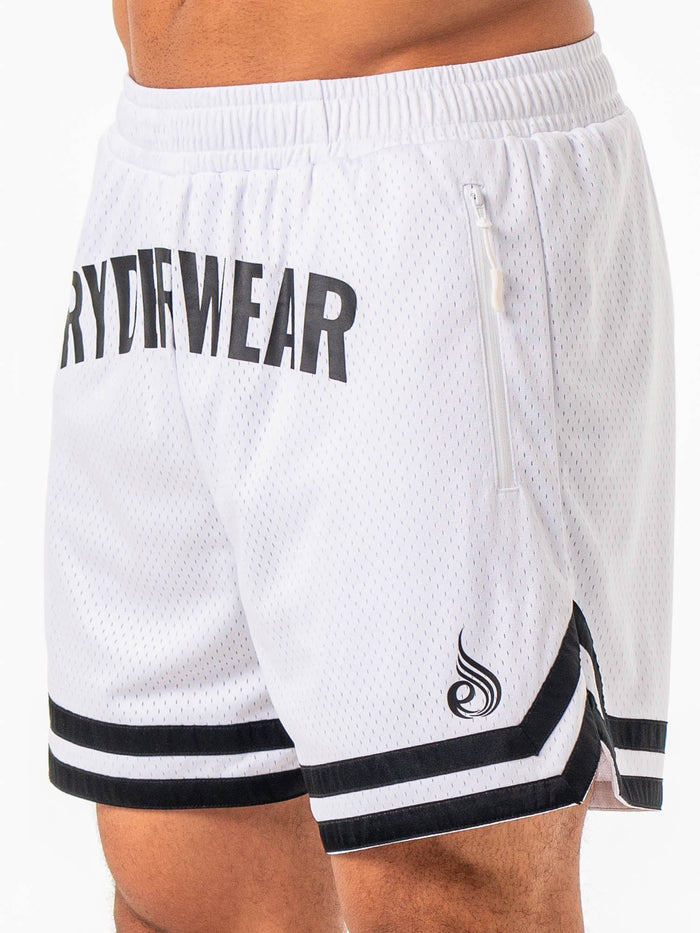 Basketball Short - White Clothing Ryderwear