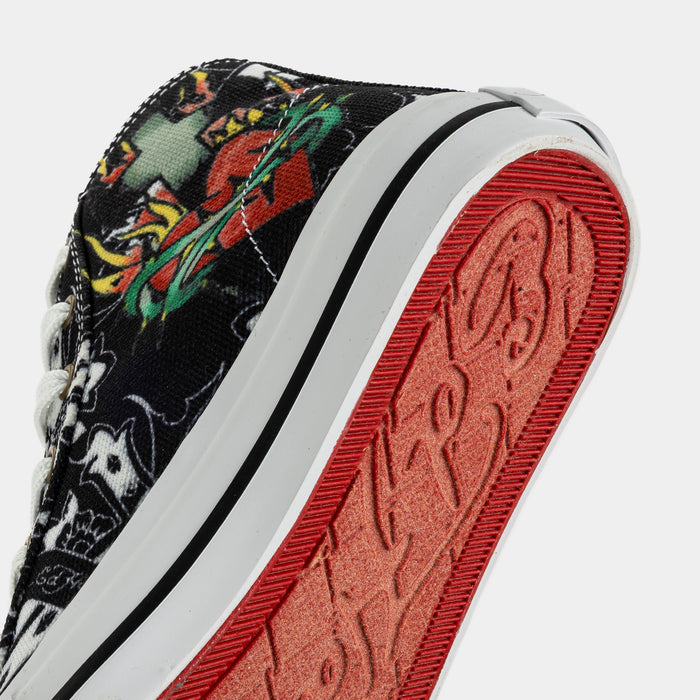 Black Cross High Top Preschool Lifestyle Shoes (Black/White)