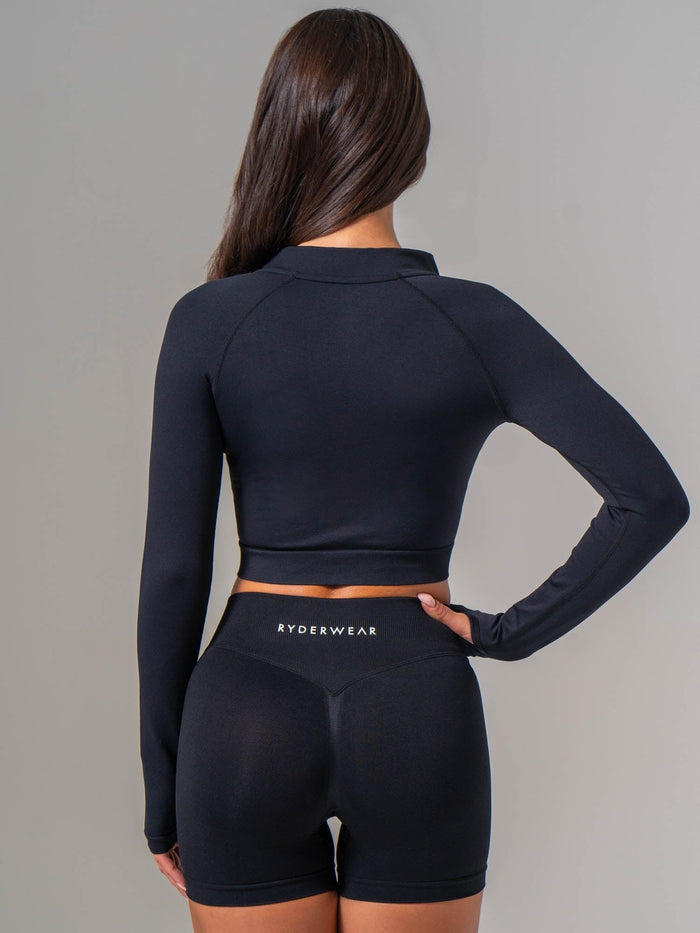 Boost Seamless Jacket - Black Clothing Ryderwear