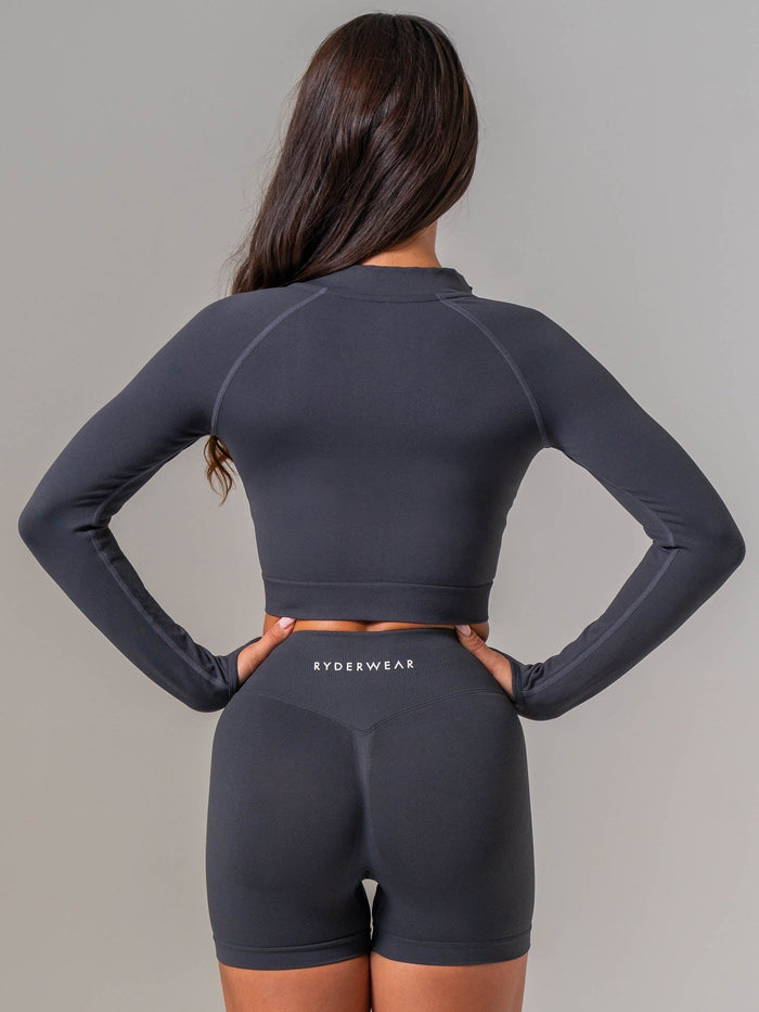 Boost Seamless Jacket - Graphite Clothing Ryderwear