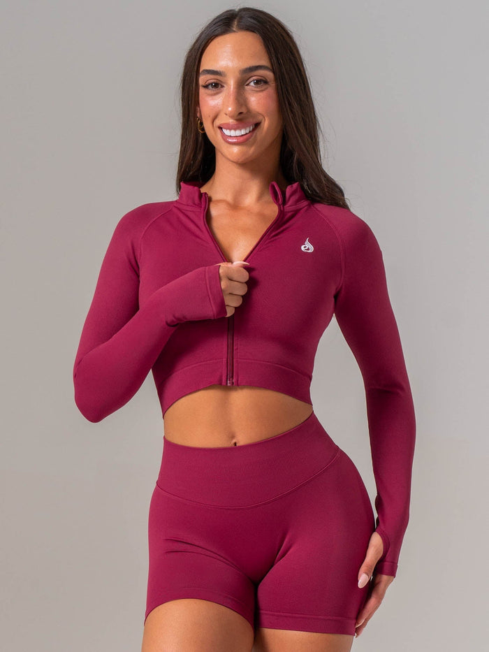 Boost Seamless Jacket - Wine Clothing Ryderwear