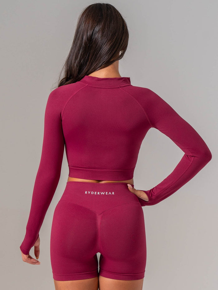 Boost Seamless Jacket - Wine Clothing Ryderwear