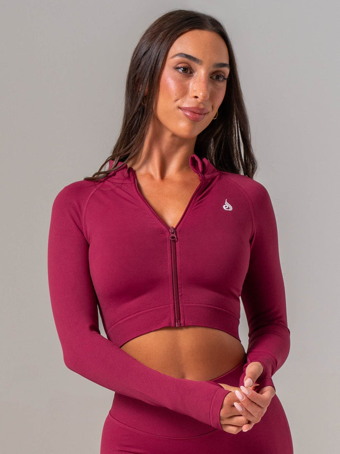 Boost Seamless Jacket - Wine Clothing Ryderwear