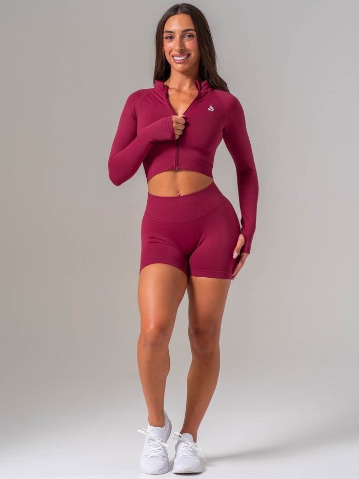 Boost Seamless Jacket - Wine Clothing Ryderwear