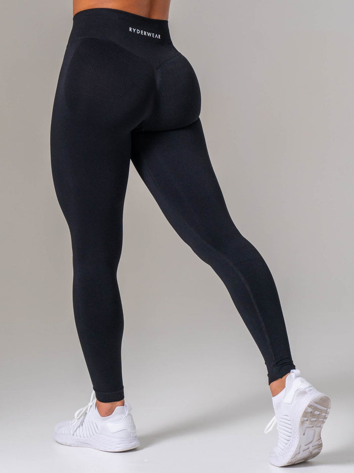 Boost Seamless Leggings - Black Clothing Ryderwear