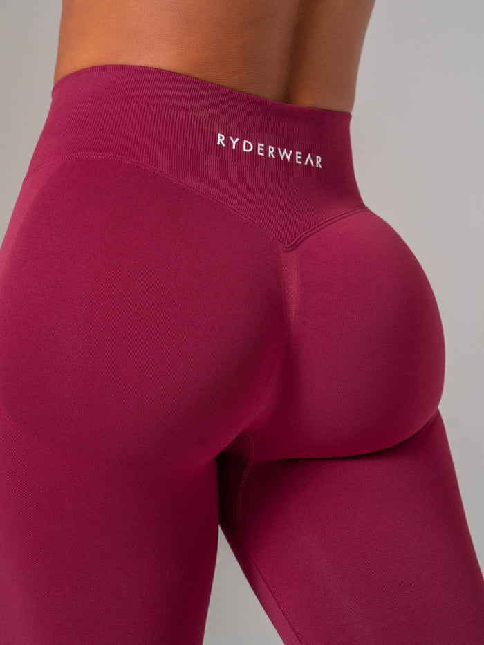Boost Seamless Leggings - Wine Clothing Ryderwear