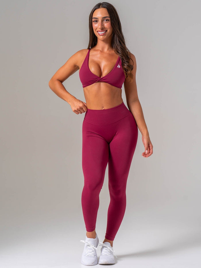 Boost Seamless Leggings - Wine Clothing Ryderwear