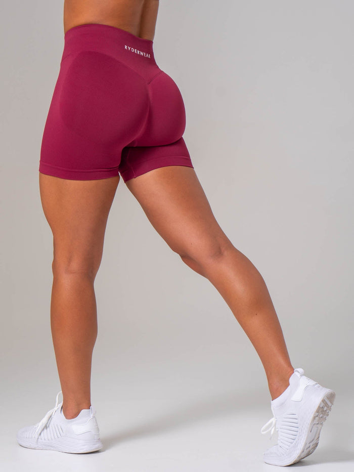 Boost Seamless Shorts - Wine Clothing Ryderwear
