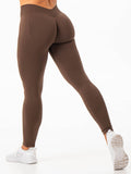 Boost V Back Leggings - Chocolate Clothing Ryderwear